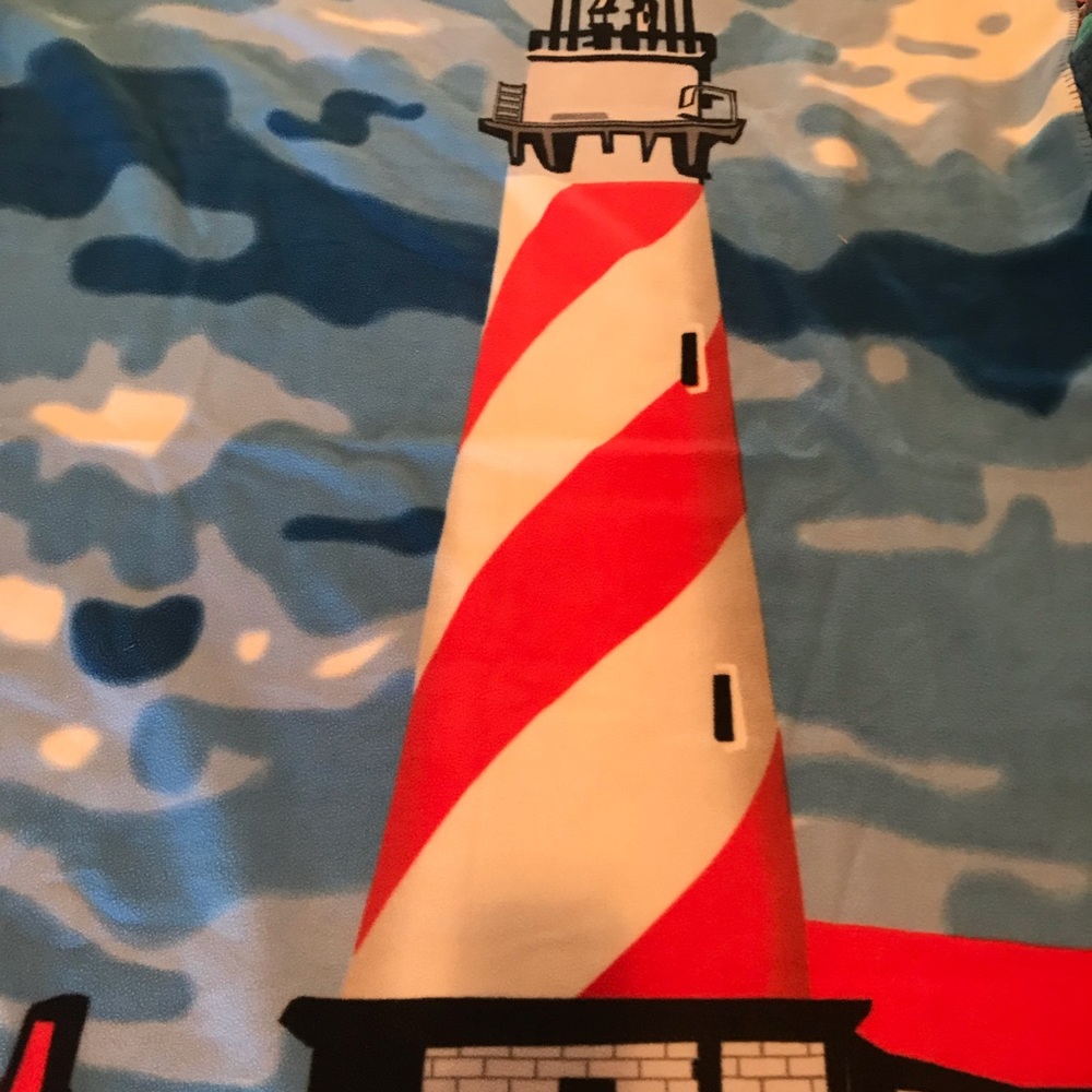 Lighthouse Fleece Throw Blanket